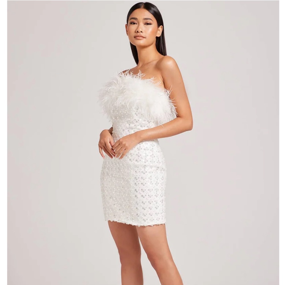 Brand New with Tags Nadine Merabi Harlow White Dress